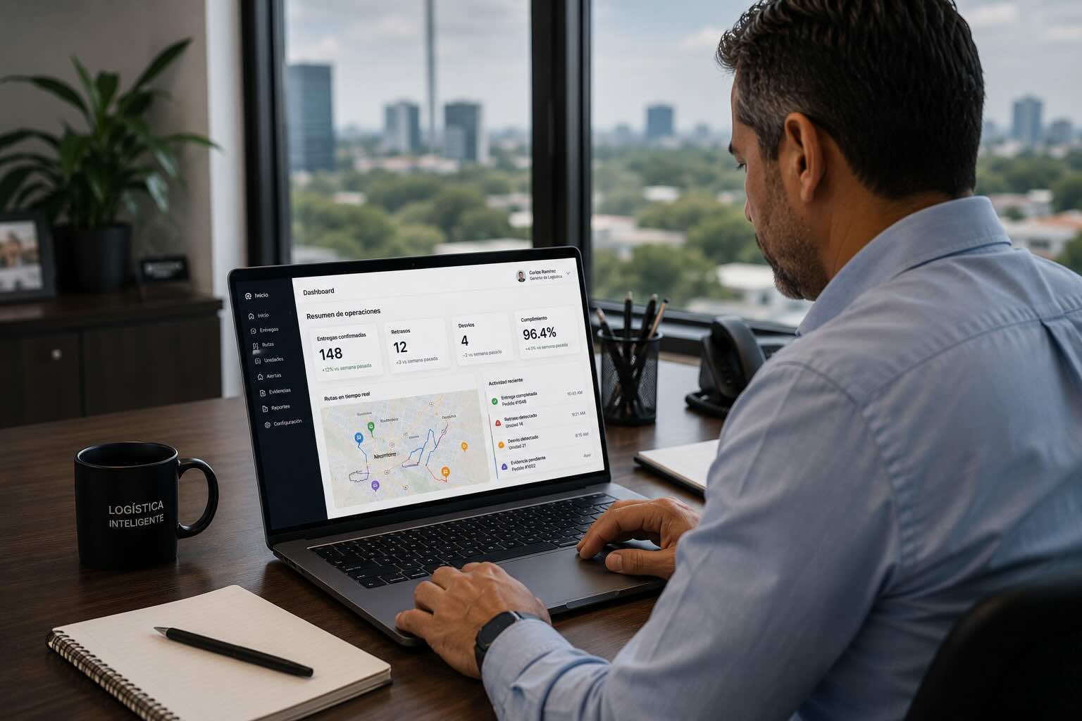 Dashboard gerencial para entregas y repartidores