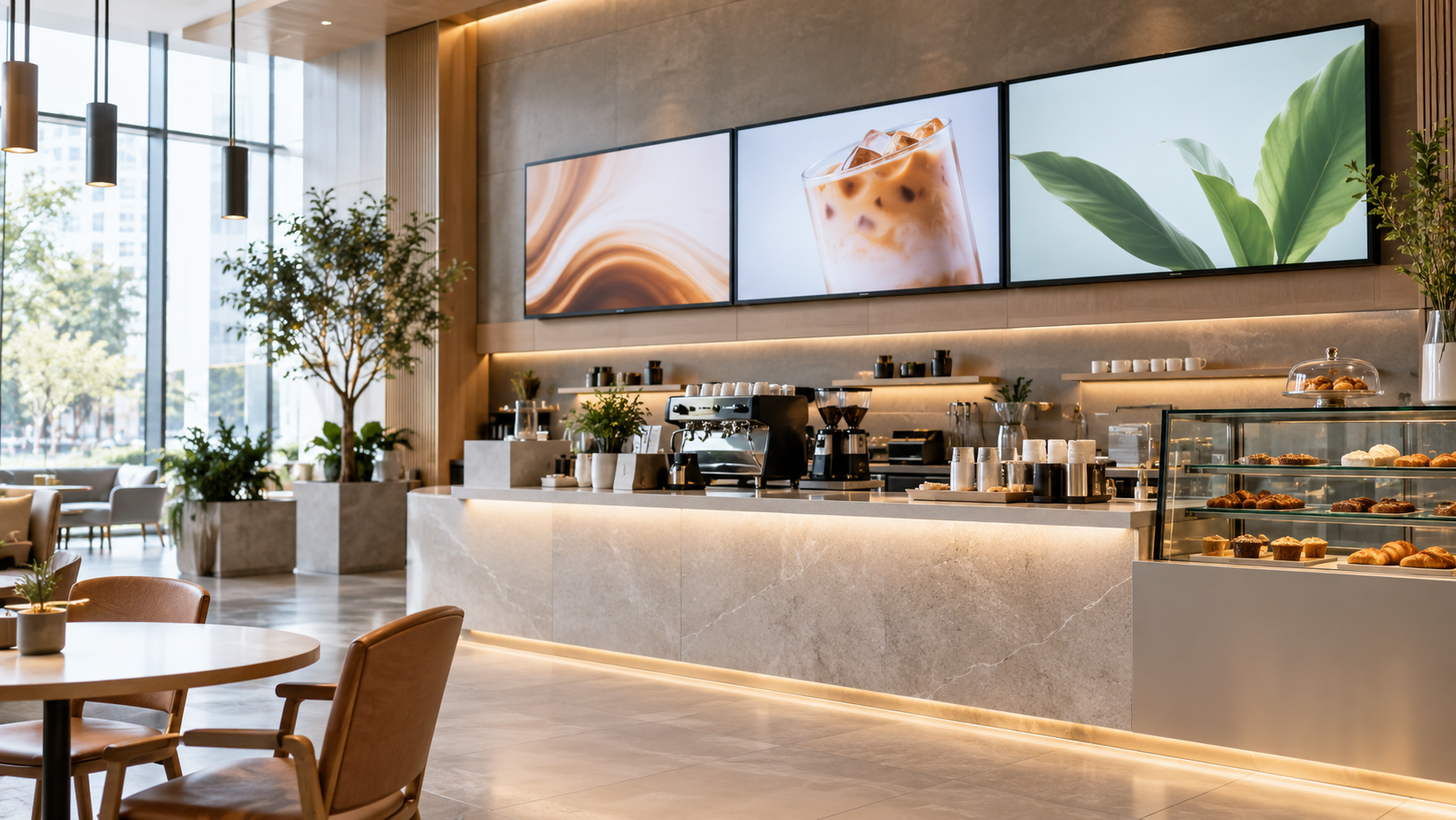 Digital Signage en un negocio con pantallas administradas desde UBTracker