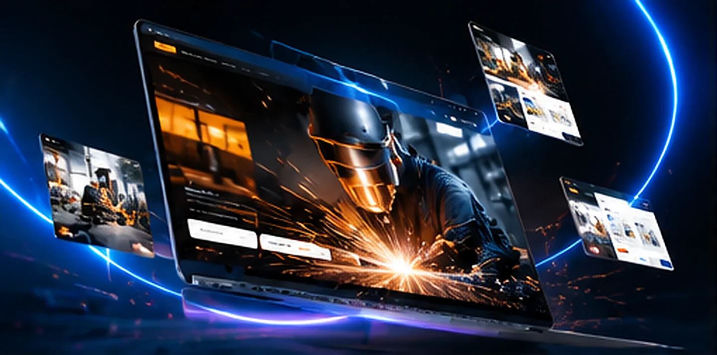 Industrial machinery web design visual